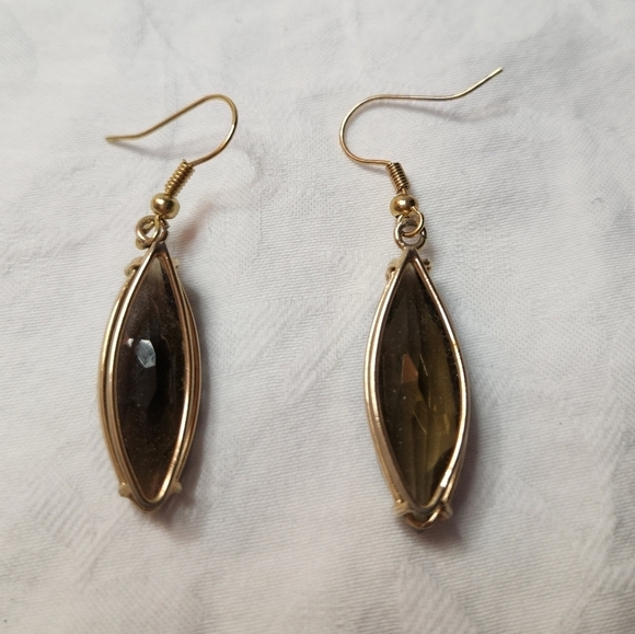 Smokey Amythyst Quartz Earrings - Picture 4 of 5